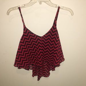 Size small striped crop top
